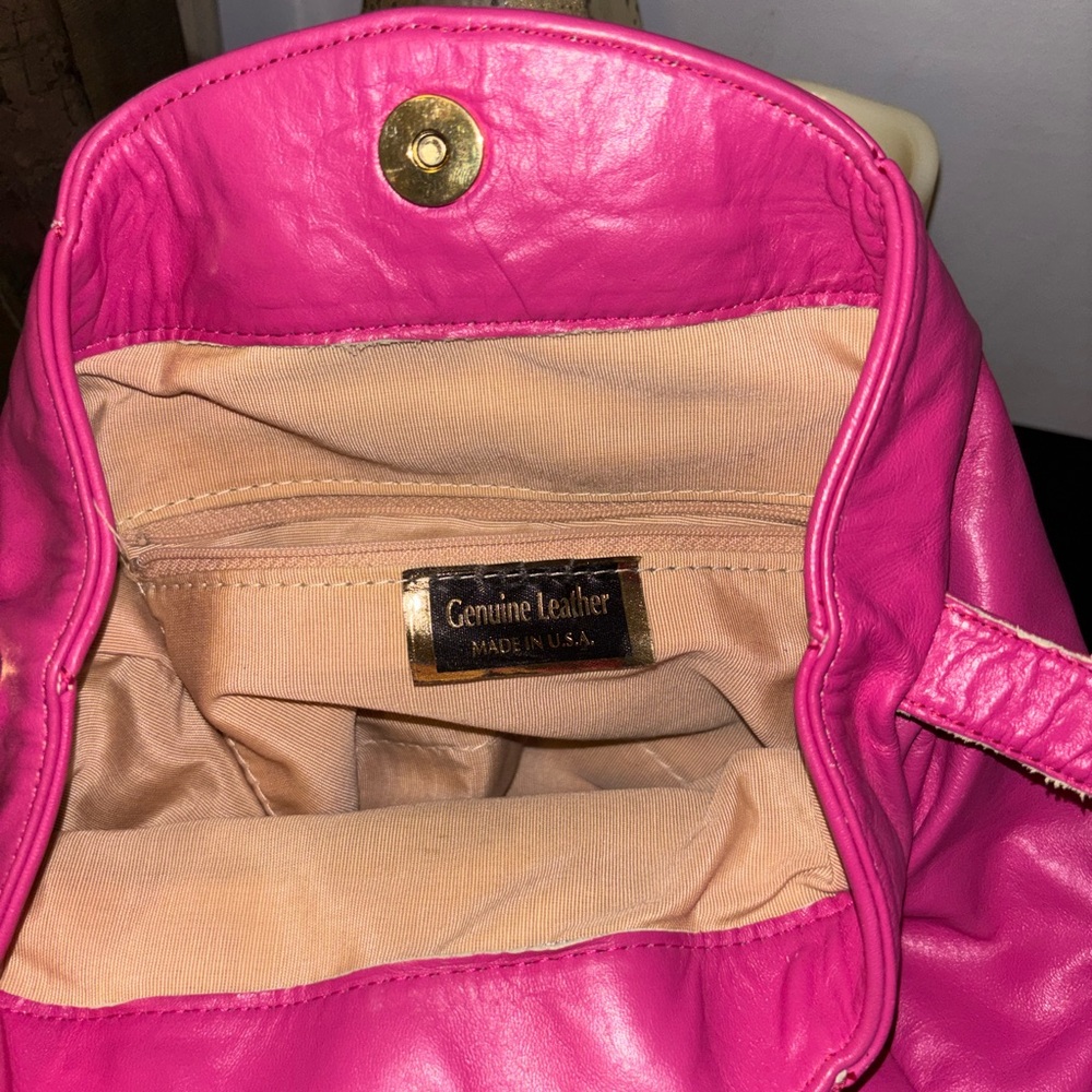 Pink Leather Crossbody Bag - Picture 6 of 11